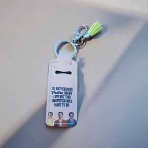 Chapstick Keychain with Quote and Tassel